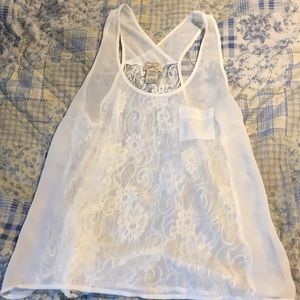 Sleeveless sheer Blouse  juniors S